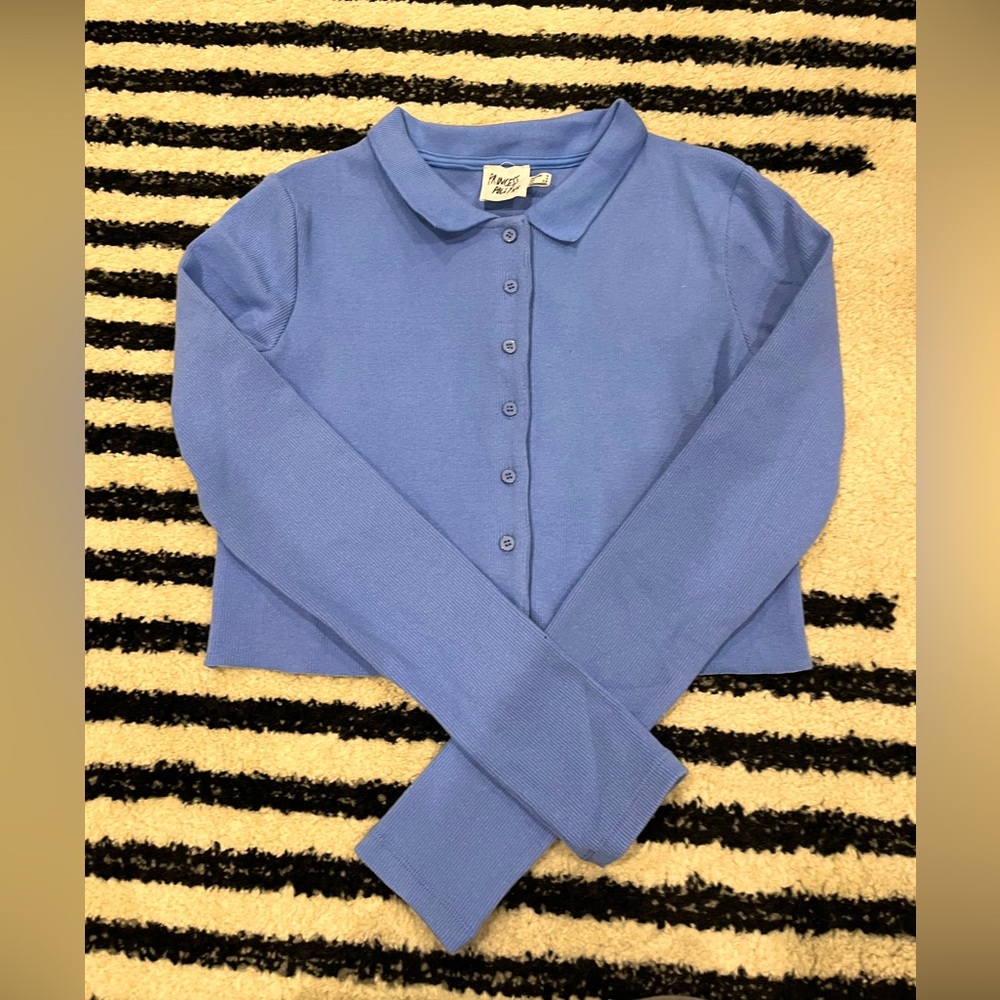 Princess Polly Georgie top, blue, size 4